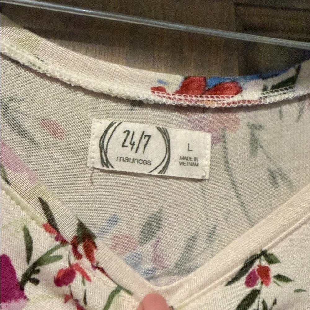 Maurices Cream Floral Midi Dress - Picture 2 of 2